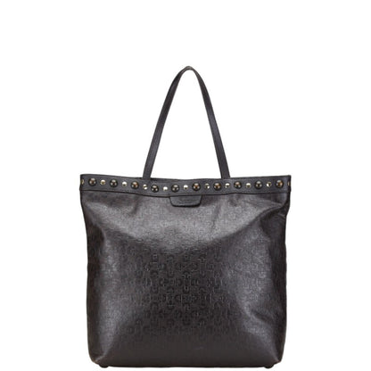 Gucci Horsebit Studded Tote Bag Shoulder 286304 Brown Leather