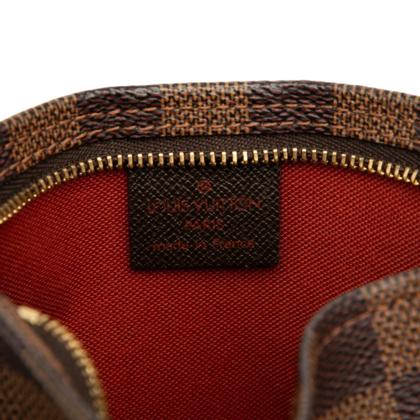 Louis Vuitton Damier Truss Makeup Accessory Pouch Handbag N51982 Brown Leather