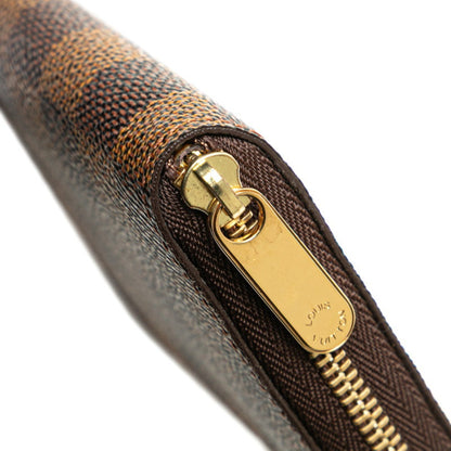 Louis Vuitton Damier Zippy Coin Purse Case N63070 Brown Pvc Plated