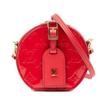 Louis Vuitton Monogram Vernis Mini Boite Chapeau Crossbody Shoulder Bag M90498 Rouge Patent Leather