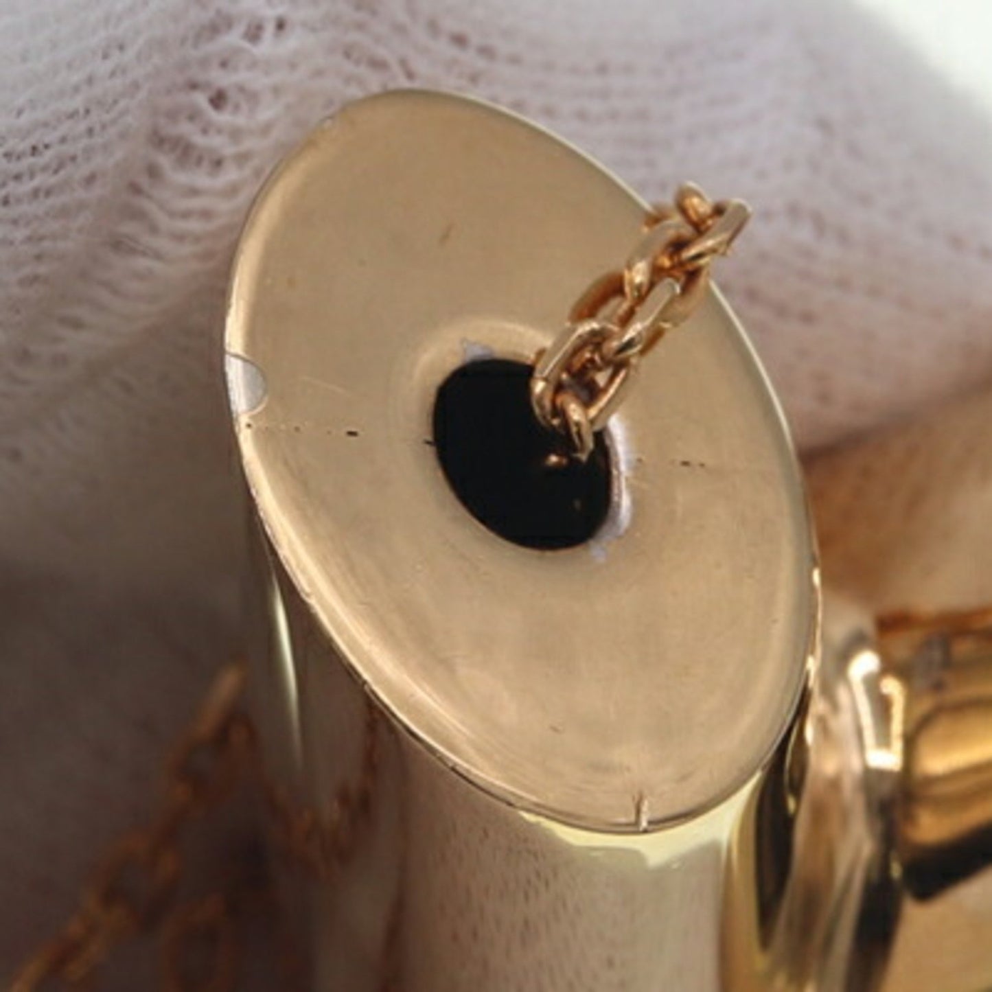 Louis Vuitton Necklace Essential V Mp1465 Gold Metal Pendant Long