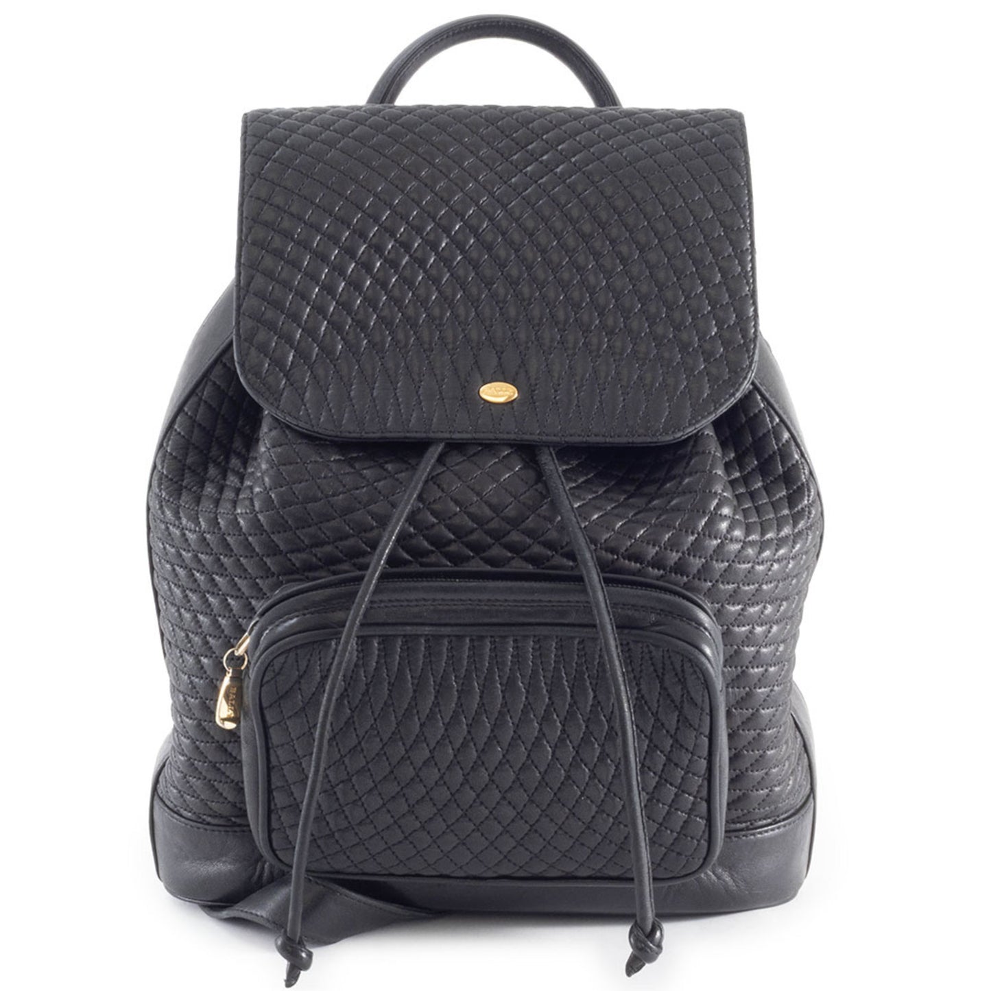 Bally Quilted Backpack In Black Leather