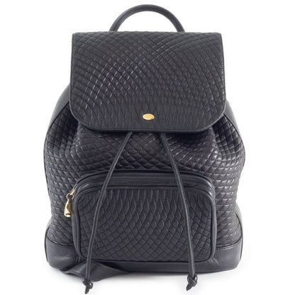 Bally Quilted Backpack In Black Leather