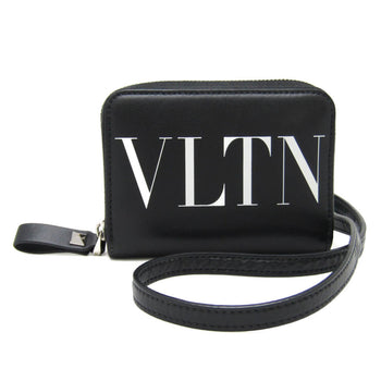 Valentino Garavani With Neck Strap Uy2P0R48Lvn Leather Card Case Black