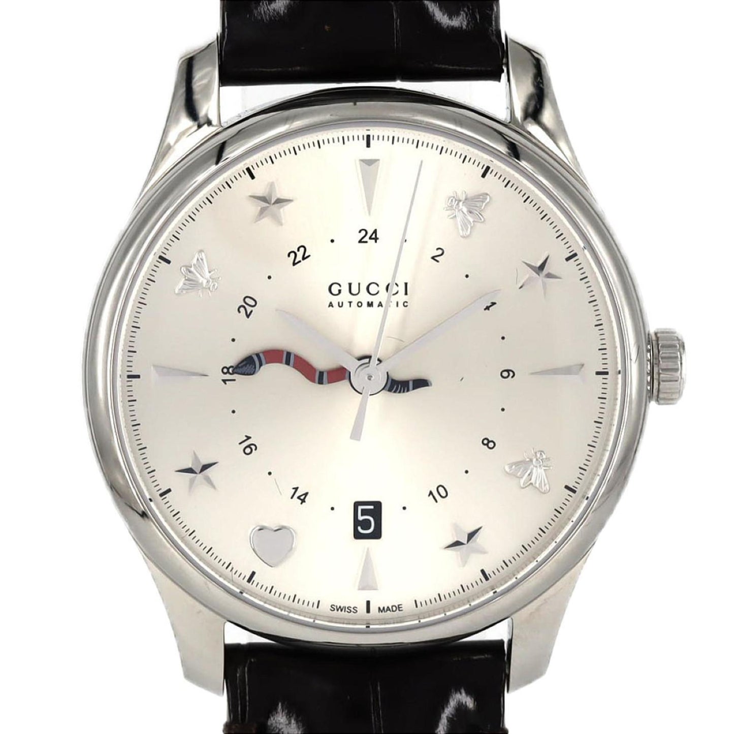 Gucci G-Timeless Gmt 126.3 Ya126332 Stainless Steel Automatic Watch