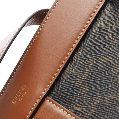 Celine Teen Cabadoux France Triomphe Shoulder Bag Coated Canvas Leather