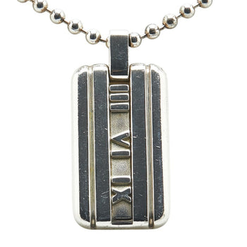 Tiffany Atlas Plate Ball Chain Necklace Sv925 Silver