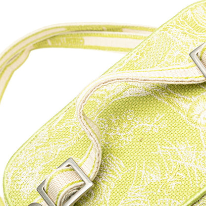 Christian Dior Dior Toile Joue D'Hui Vanity Bag Handbag Shoulder Green Jacquard
