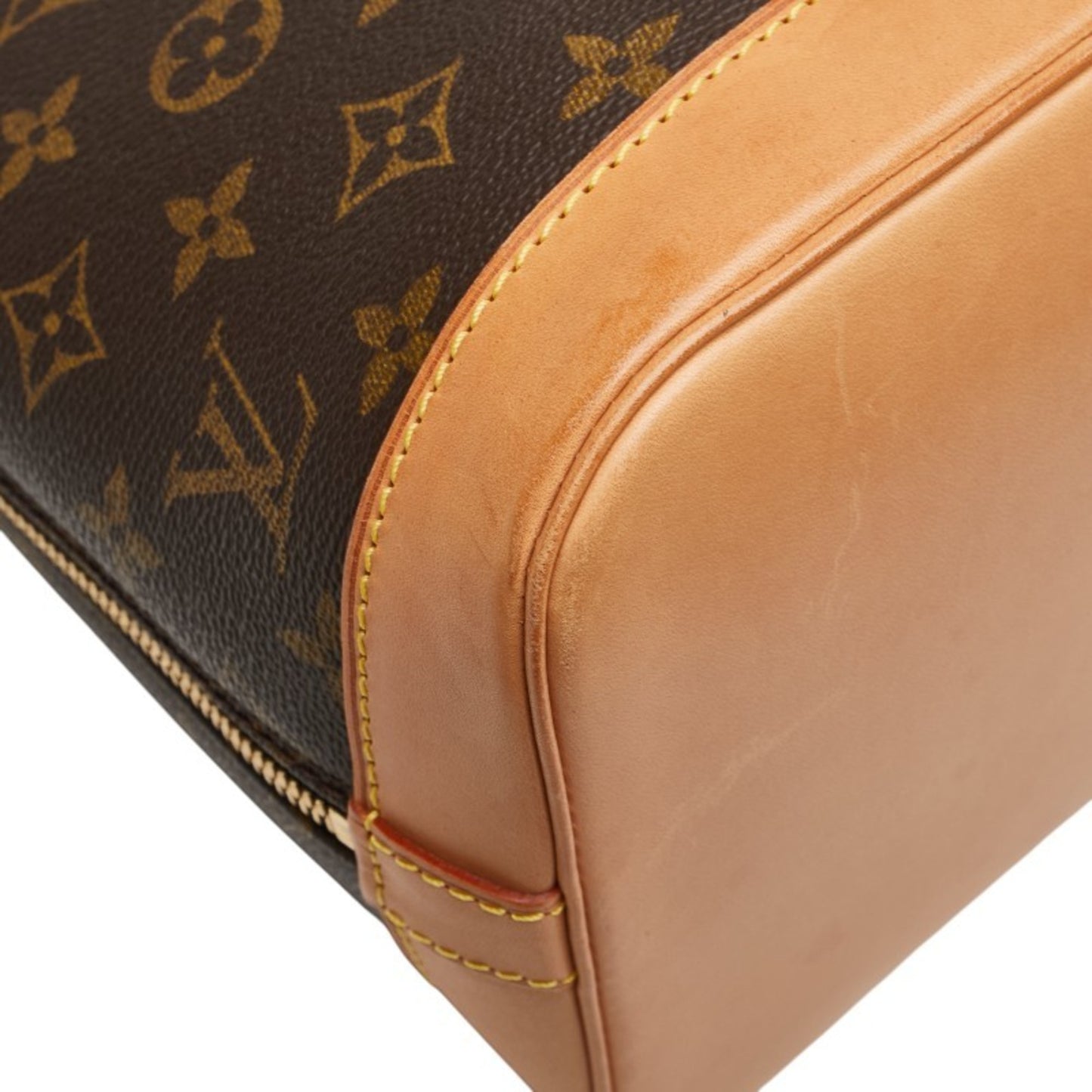 Louis Vuitton Monogram Alma Handbag M51130 Brown Leather