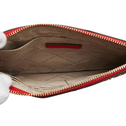 Michael Kors Butterfly Motif Clutch Bag/Second Bag Red Leather