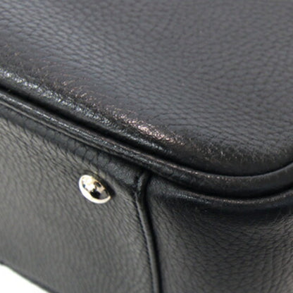 Burberry Handbag Black Leather Nova Check