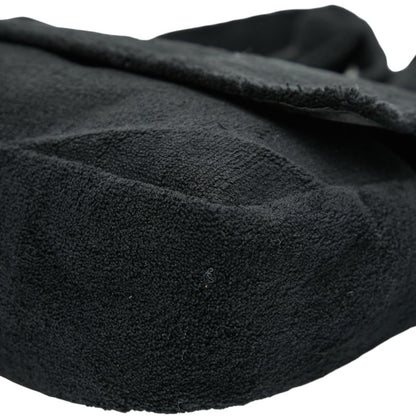 Chanel Coco Mark Novelty Crossbody Shoulder Bag In Black And White With Pile