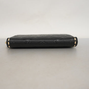 Louis Vuitton Monogram Empreinte Stitch Zippy Wallet M64805 Beige Noir