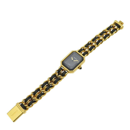Chanel Premiere M Size H0001 Quartz Watch Ss Black Dial 1529Chanel