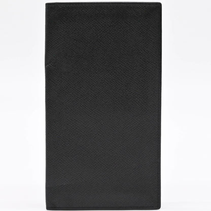 Bvlgari Classico Long Wallet Billfold Black Leather