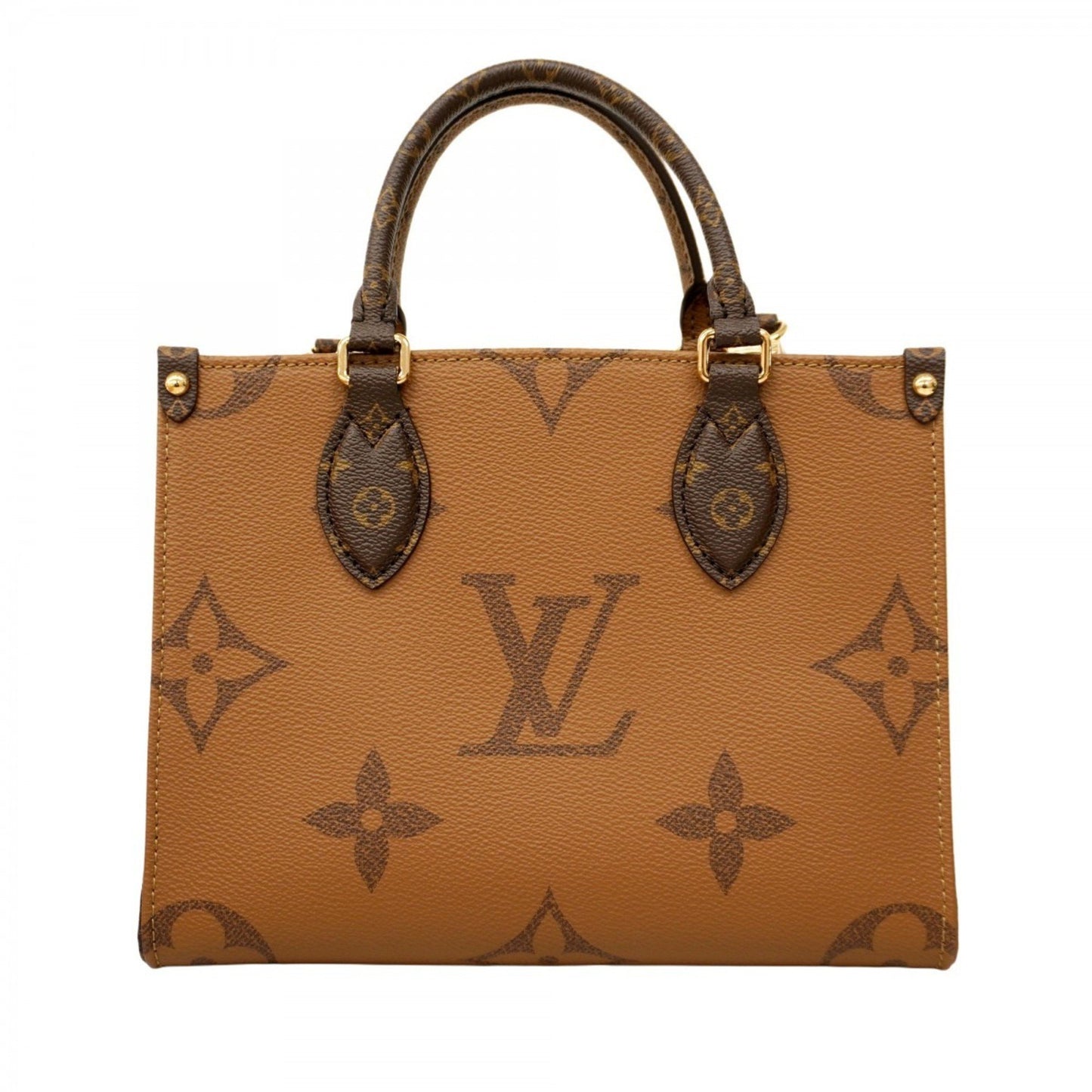 Louis Vuitton Monogram Giant Reverse On-The-Go Pm Handbag M46373 Brown 2-Way Bag