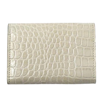 Saint Laurent Women'S Tri-Fold Wallet In Crocodile Embossed Leather