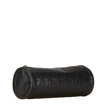 Chanel Coco Mark Pouch Black Leather