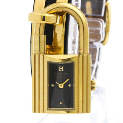 Hermes Kelly Watch Gold Plated Leather Quartz