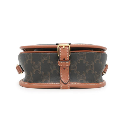 Celine Shoulder Bag Triomphe Falco Medium 191502 Celine Brown