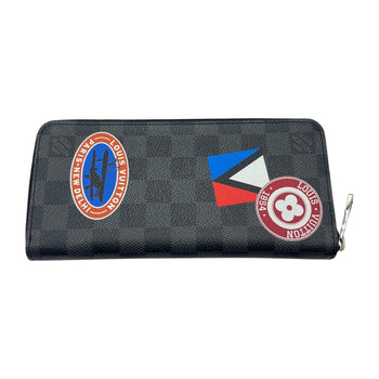 Louis Vuitton Zippy Wallet Vertical N64443 Damier Graphite Canvas Black