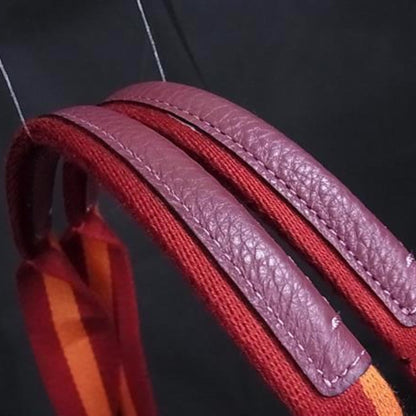 Coach Tote Bag C8293 Pink X Red Canvas Leather