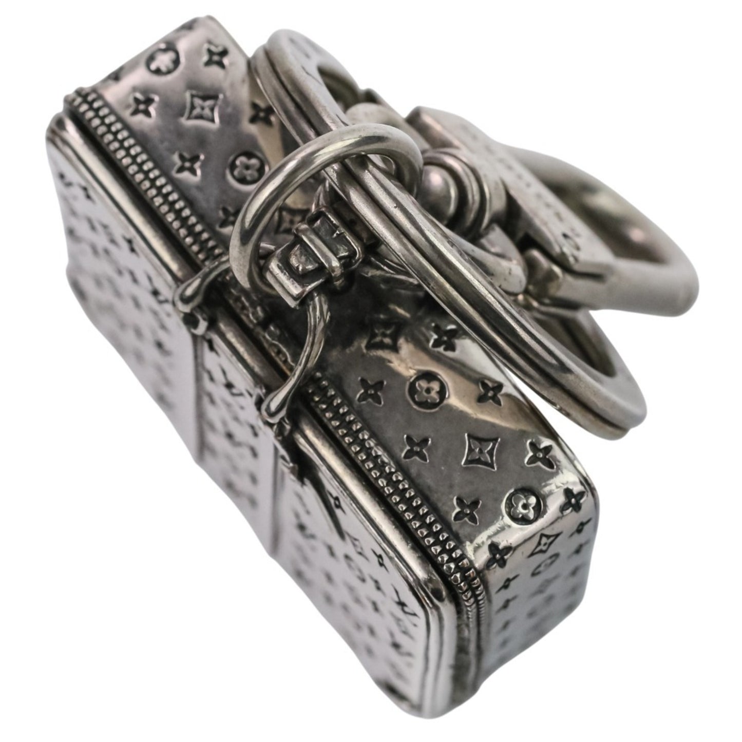 Louis Vuitton The Sirius Travel Monogram Bag Charm Key Ring M62717 Silver Color