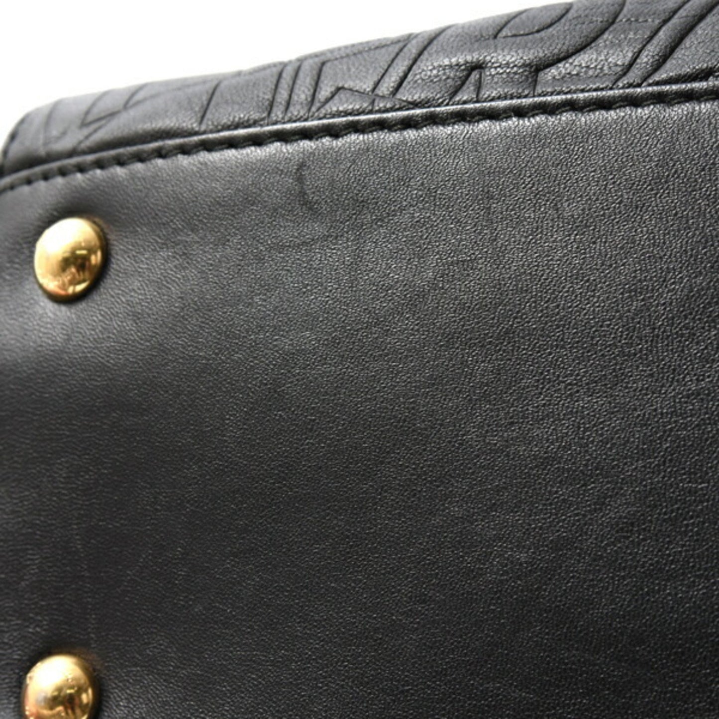 Salvatore Ferragamo Bonnie Shoulder Bag In Black Embossed Calfskin Leather (Re-21F963)