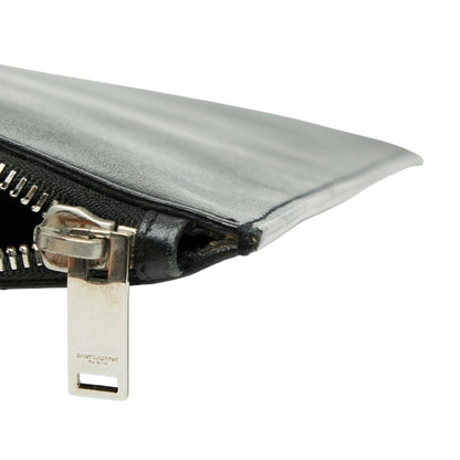 Saint Laurent Logo Clutch Bag In Black