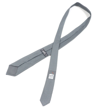 Hermes 6331 Dancing Bit 100% Silk Cravate H All-Over Print Tie