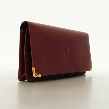 Cartier Must Long Wallet Leather Bordeaux