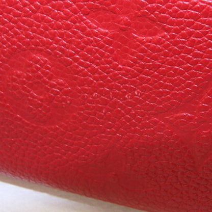 Louis Vuitton Round Long Wallet Monogram Empreinte Zippy M63691 Scarlet Red Zip