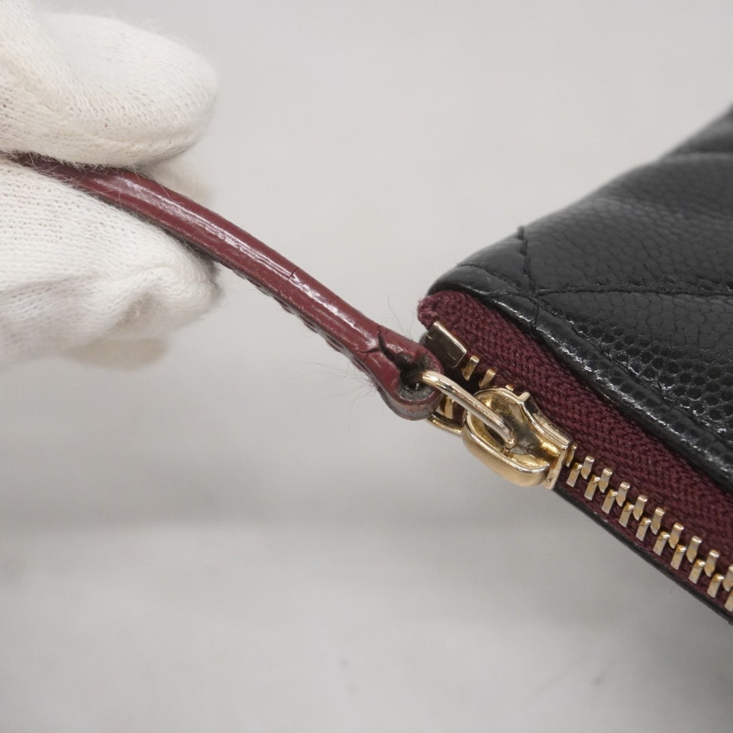 Chanel Matelasse Wallet/Coin Case In Caviar Leather