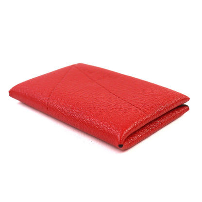 Hermes Calvi Chevre Rouge Coupe Silver Hardware Iwataya Exclusive Business Card Case