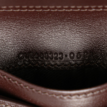 Saint Laurent Quilted Joan Bi-Fold Wallet Compact 668323 Wine Red Leather