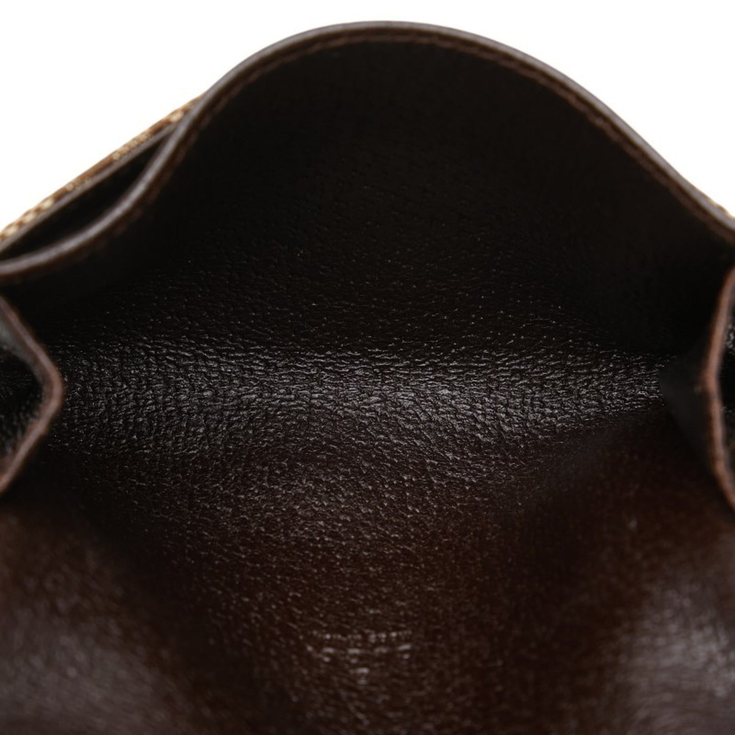 Gucci Gg Canvas Business Card Case/Card Case/Pass Case 120965 Beige Brown Leather