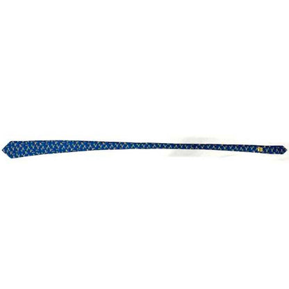 Hermes Tie Blue Ec-20345 100% Silk Hermes Horse