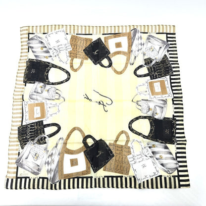 Fendi Logo Handkerchief Scarf Cotton