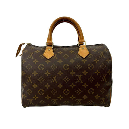 Louis Vuitton Speedy 30 Monogram Leather Handbag/Mini Boston Bag Brown 17446