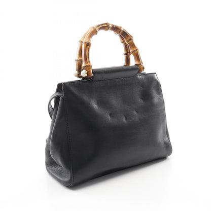 Gucci Nimfair Bamboo Handbag Leather
