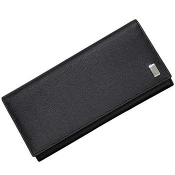 Dunhill Sidecar Leather Bifold Long Wallet (Ec-24011) In Black.