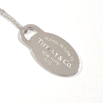 Tiffany & Co. Tiffany Return To Oval Tag Necklace In 925 Sterling Silver