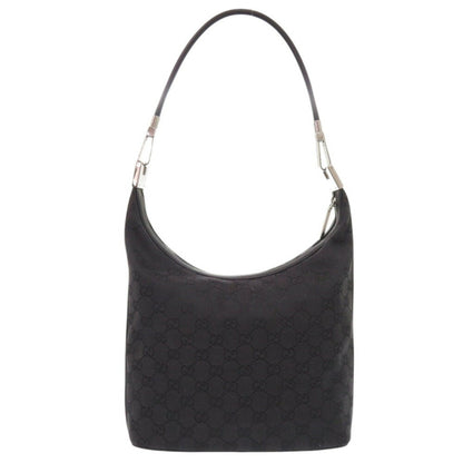 Gucci 01234 203419 Gg Canvas Black Shoulder Bag 0639Gucci