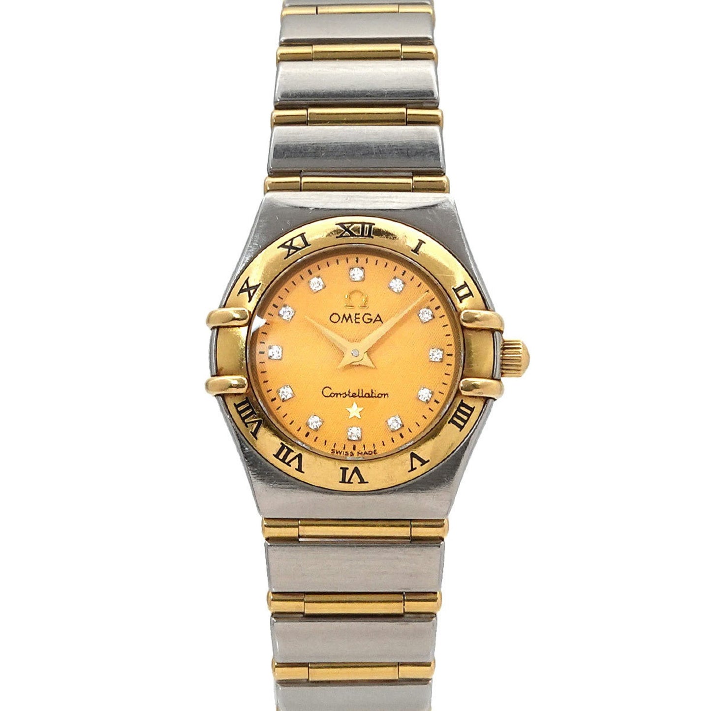 Omega Constellation Mini Two-Tone 1262 15 Women'S Watch With 12 Diamonds