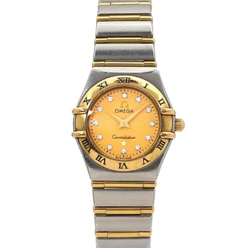 Omega Constellation Mini Two-Tone 1262 15 Women'S Watch With 12 Diamonds