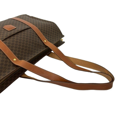 Celine Vintage Macadam Blason Triomphe Logo Leather Tote Bag