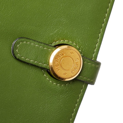 Hermes Herms Dogon Gm Bifold Wallet In Green Swift