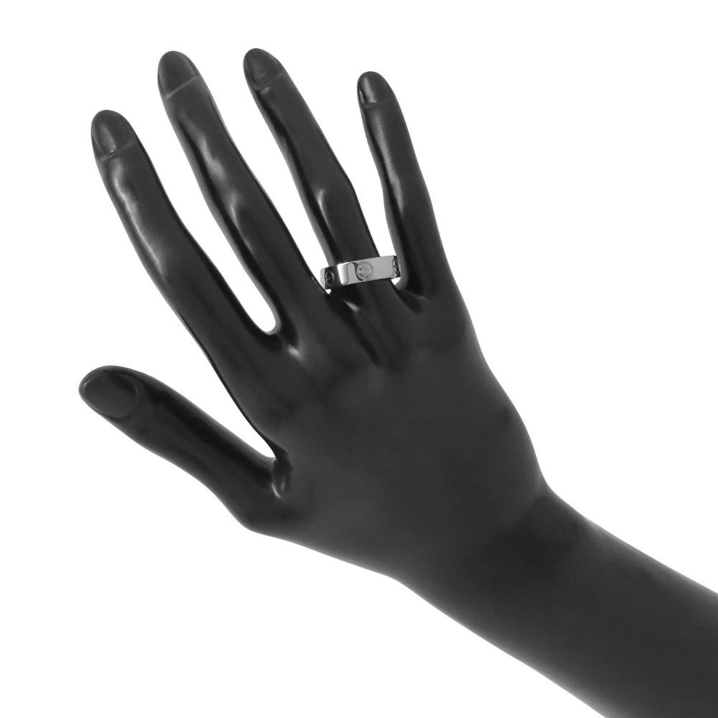 Cartier Love Ring Classic Model 18K White Gold Size 53 B4084753 B4084700