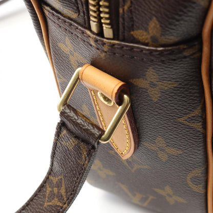 Louis Vuitton Nile Shoulder Bag Coated Canvas Leather Monogram