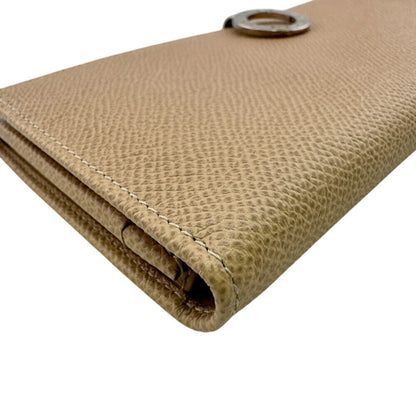 Bvlgari B.Zero1 Circle Clip Bifold Long Wallet Beige